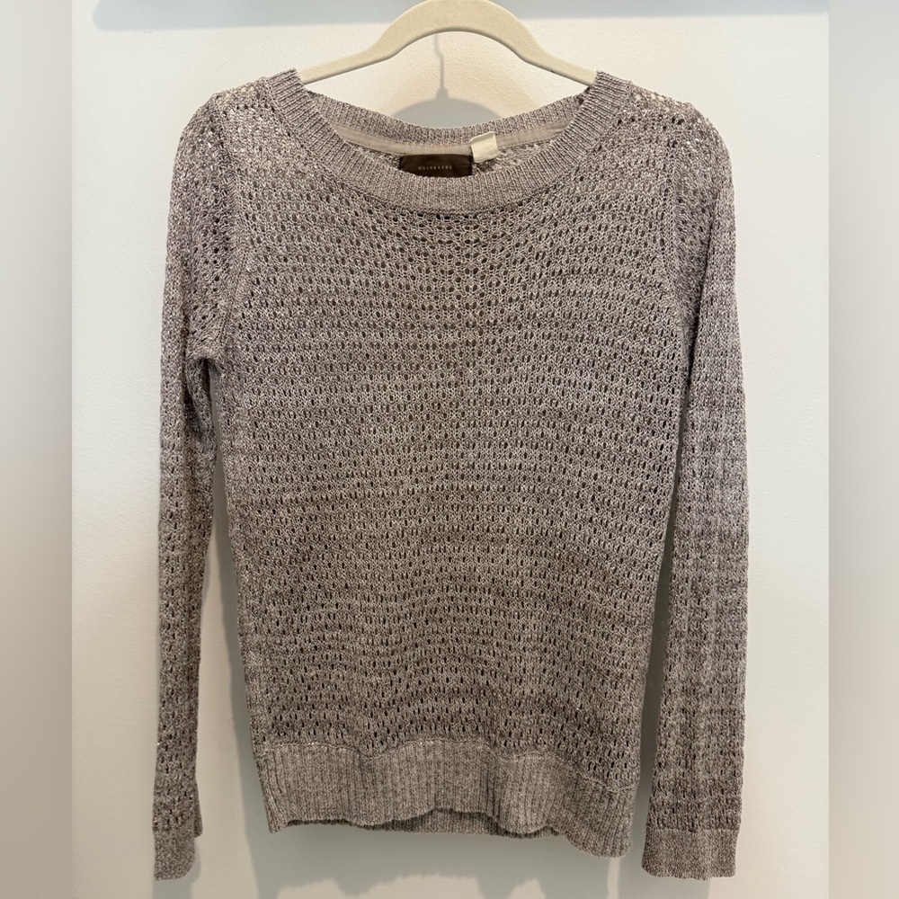 Anthropologie Guinevere Women's Gray sparkle Sweater size Medium